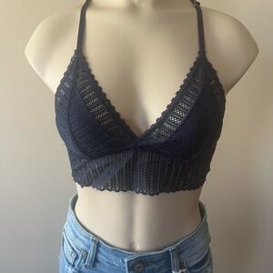 Elegant Lace Bralette in Navy